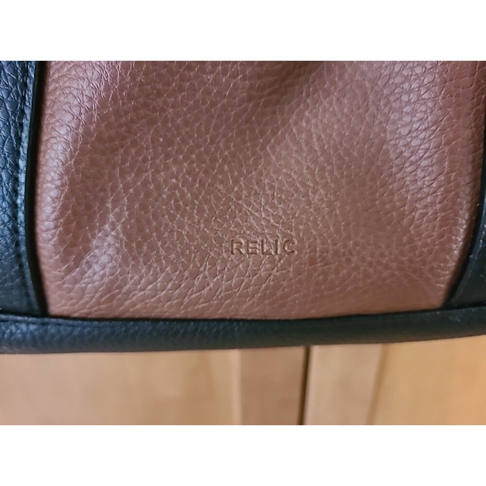 RELIC Faux Leather  Hand Shoulder Bag Purse Browns w Black RETRO Y2K - Picture 3 of 13